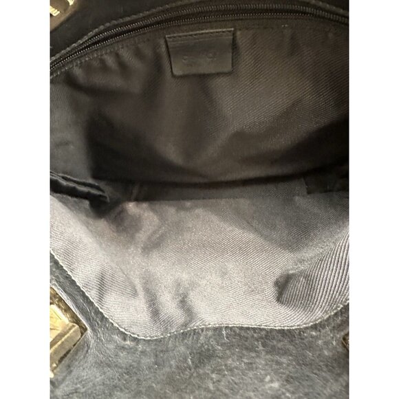 GUCCI Handbag Tote Bag GG Pattern Authentic Designer Luxury Tan Black - Picture 9 of 12